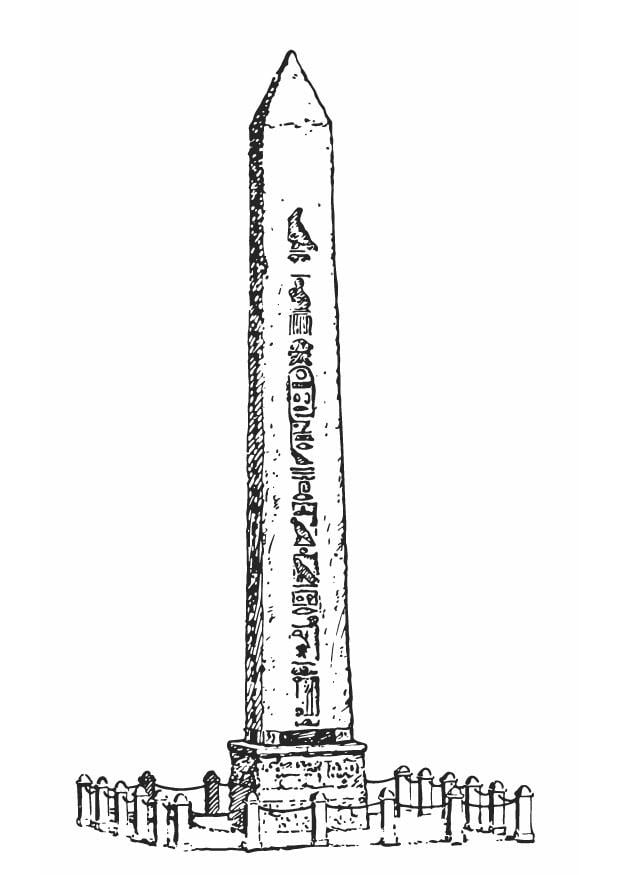 Coloring page obelisk