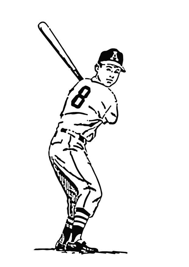 Coloring page baseball