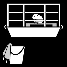 clean out the hamsters cage Coloring page clean out the hamsters cage