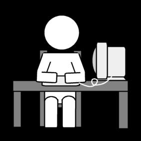 working on the computer Coloring page working on the computer