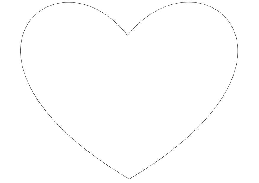 Coloring page simple heart