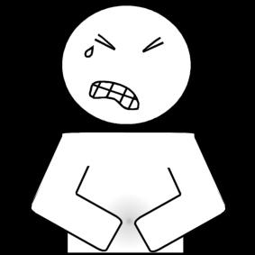 tummy ache / abdominal pain Coloring page tummy ache / abdominal pain