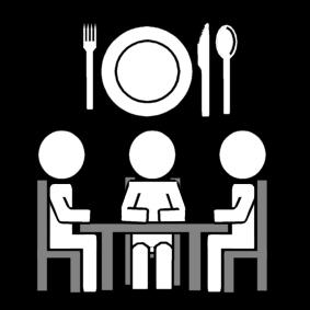 eating together Coloring page eating together