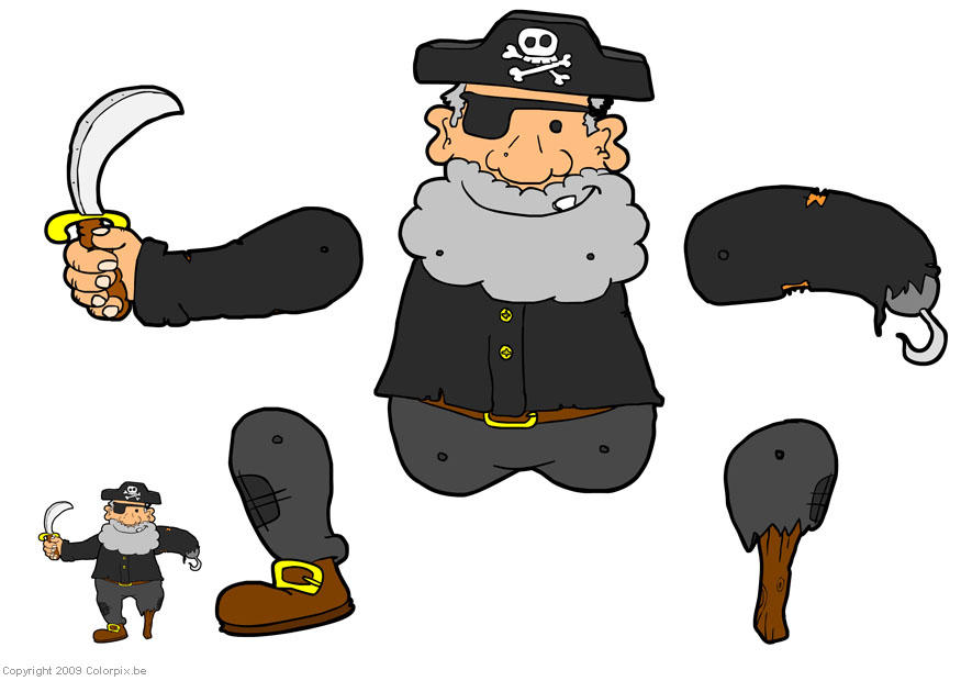 pirate - jumping jack Craft pirate - jumping jack