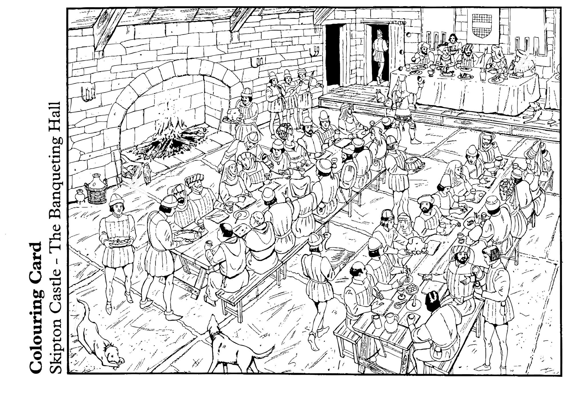 Coloring page the banqueting hall