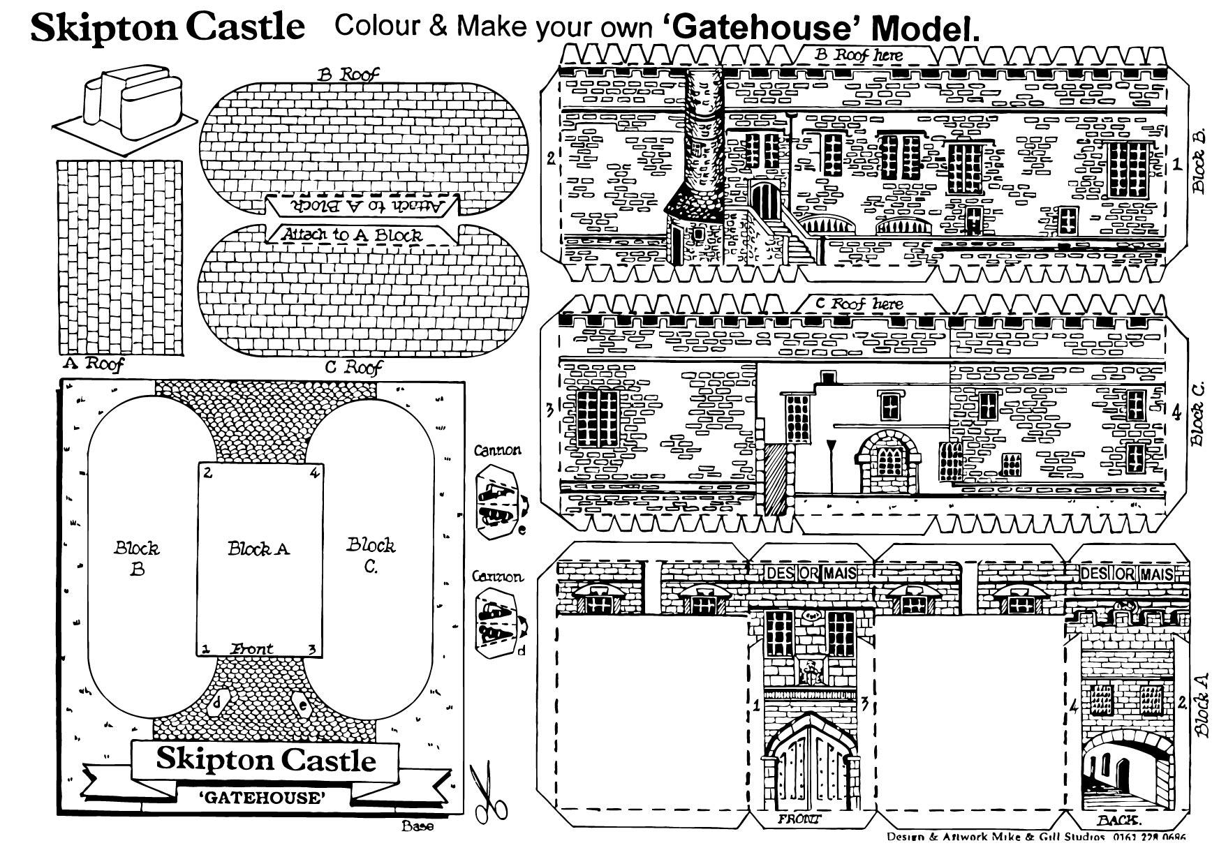 gatehouse model Coloring page gatehouse model