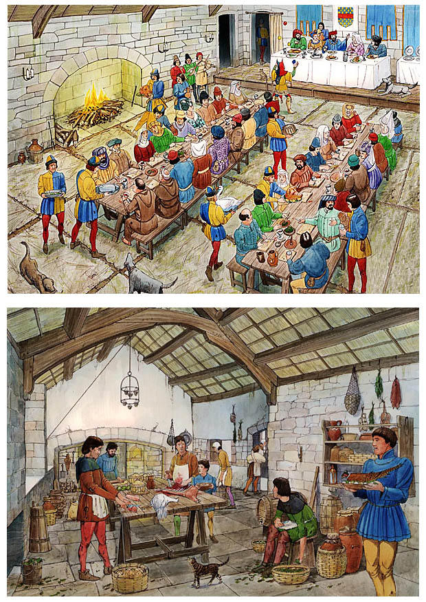 the banqueting hall and medieval kitchen Image the banqueting hall and medieval kitchen