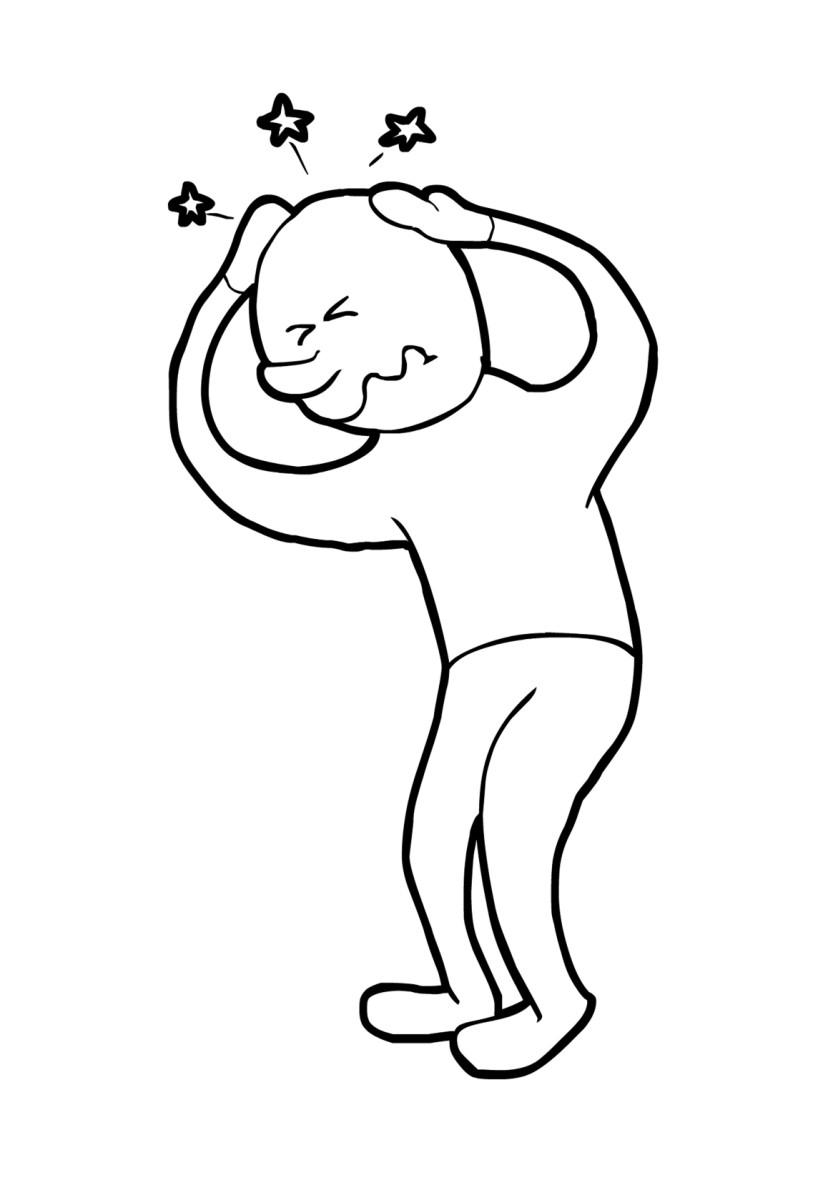 headache Coloring page headache