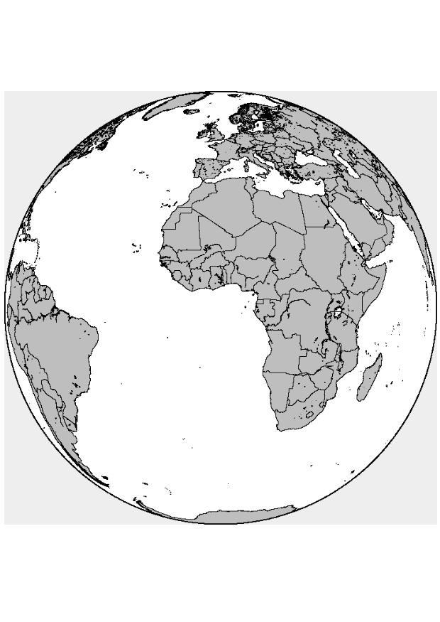 Coloring page africa- europe
