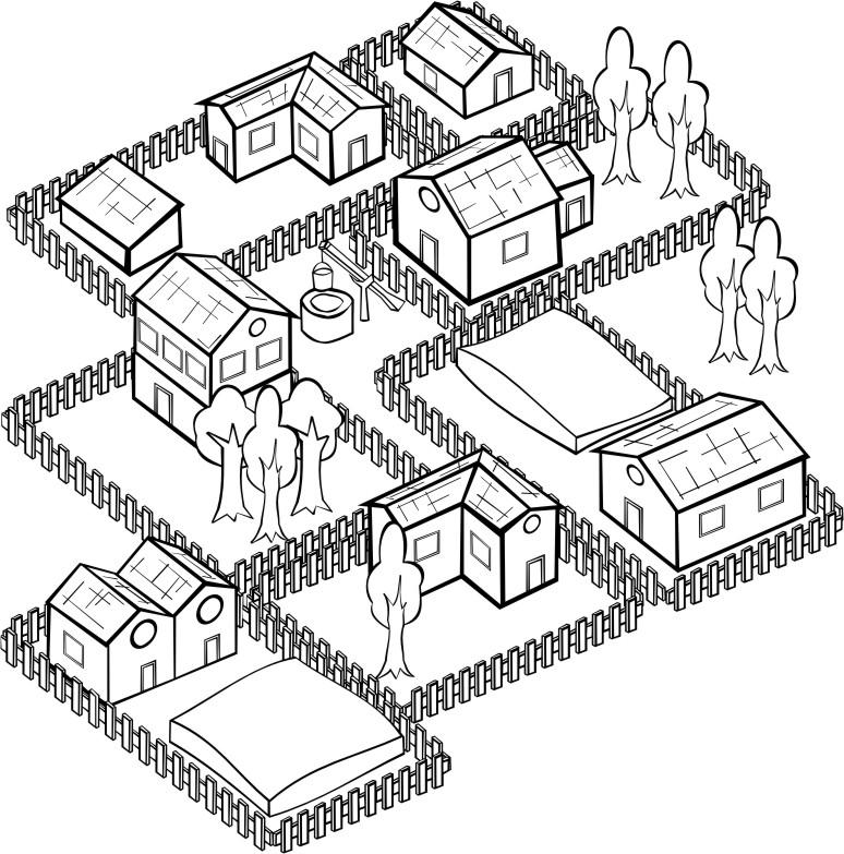 village Coloring page village