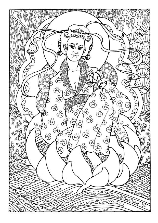 kuanyin Coloring page kuanyin