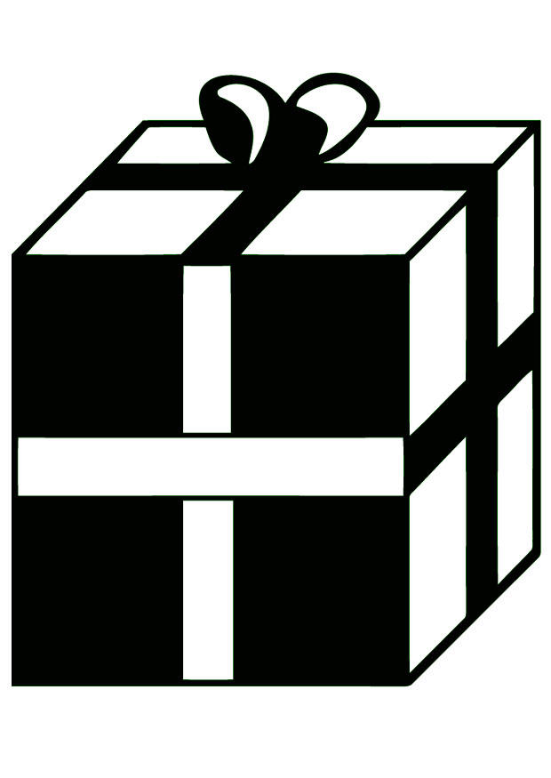 Coloring page christmas gift