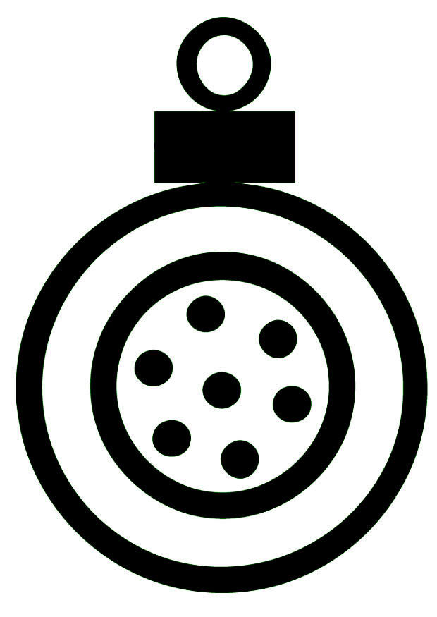 Coloring page christmas bauble