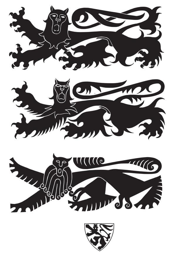 crest with lions Coloring page crest with lions