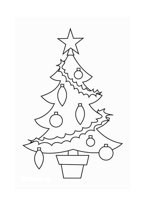 Coloring page christmas tree