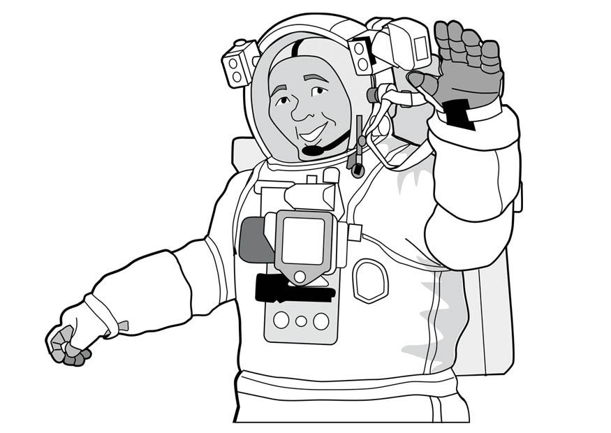 astronaut Coloring page astronaut