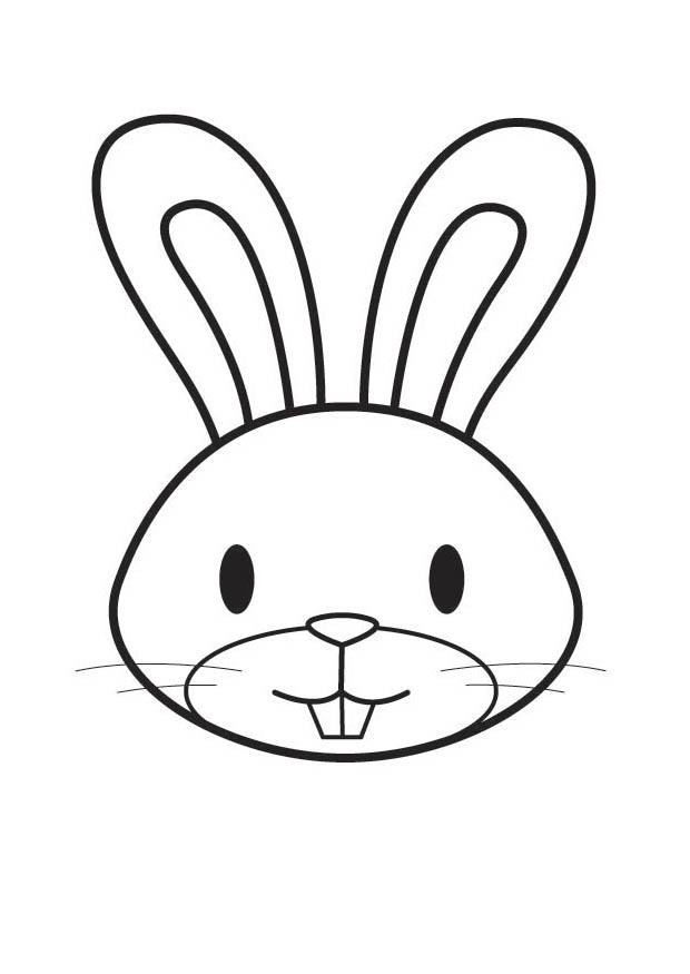 rabbit head Coloring page rabbit head