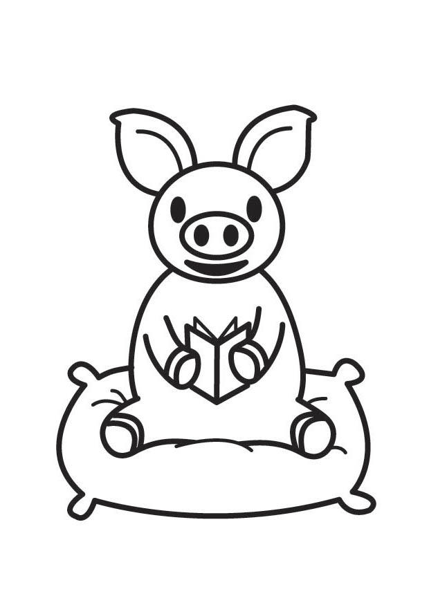 Coloring page piglet
