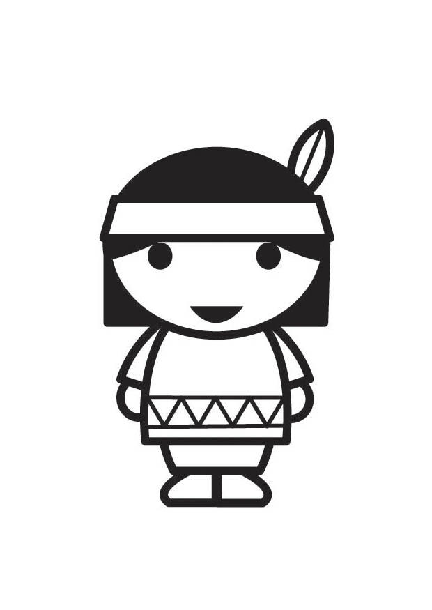 young indian Coloring page young indian