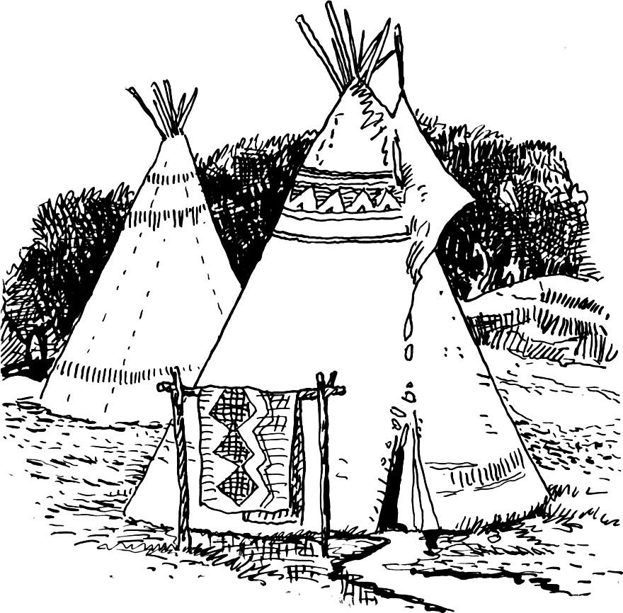 tipi Coloring page tipi