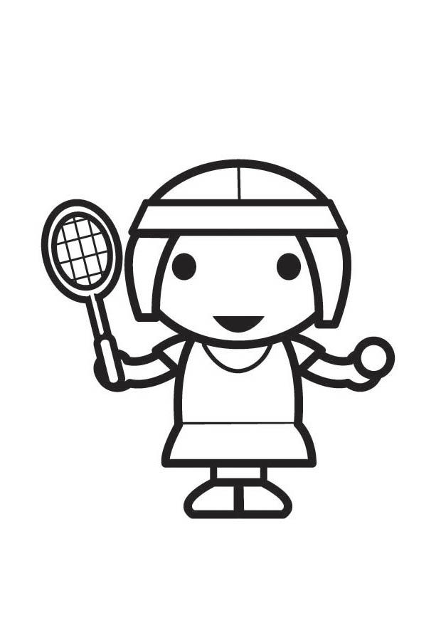 tennis player Coloring page tennis player