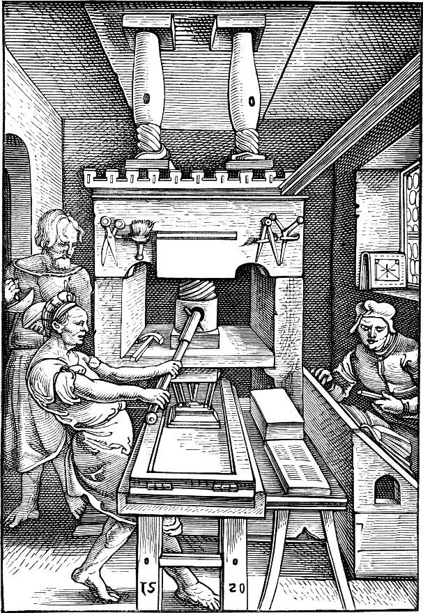 Coloring page book press
