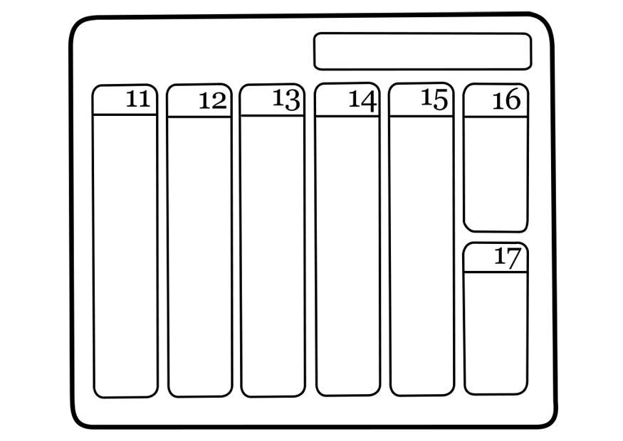 calendar Coloring page calendar