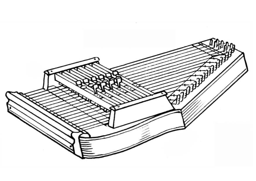Coloring page autoharp