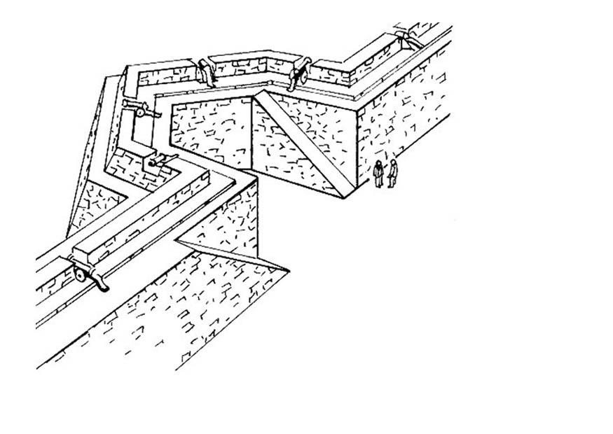 city wall - stronghold Coloring page city wall - stronghold
