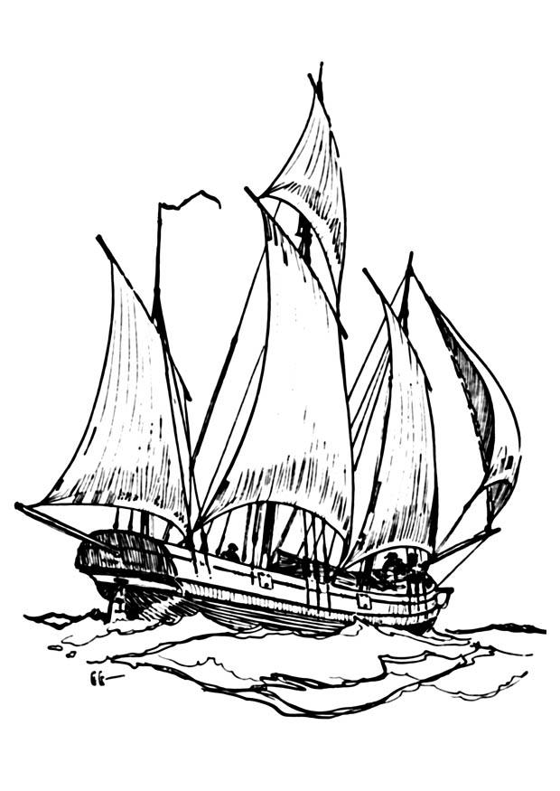 boat - lugger Coloring page boat - lugger