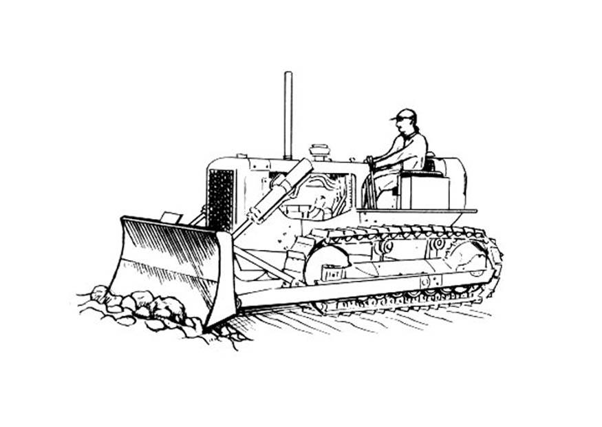 Coloring page road worker