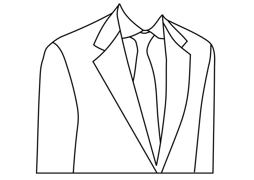 Coloring page tailor-made suit