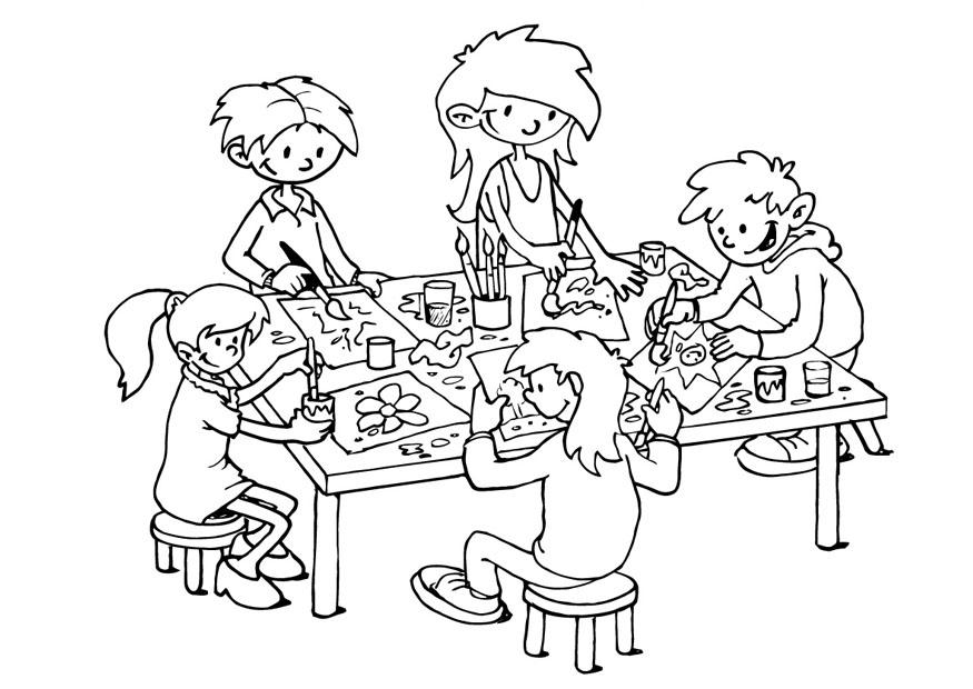 painting space Coloring page painting space