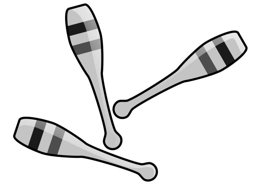 juggle clubs Coloring page juggle clubs