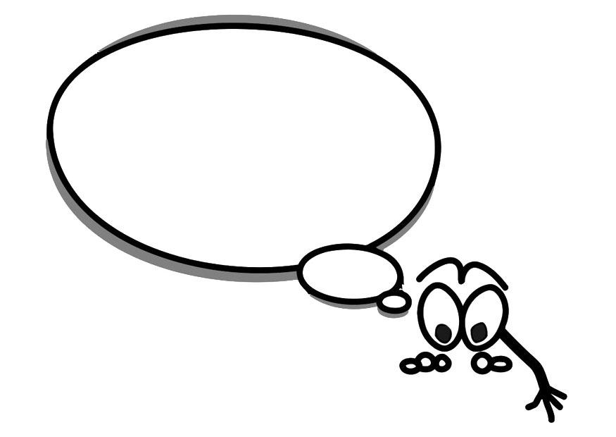 character with speech balloon Coloring page character with speech balloon