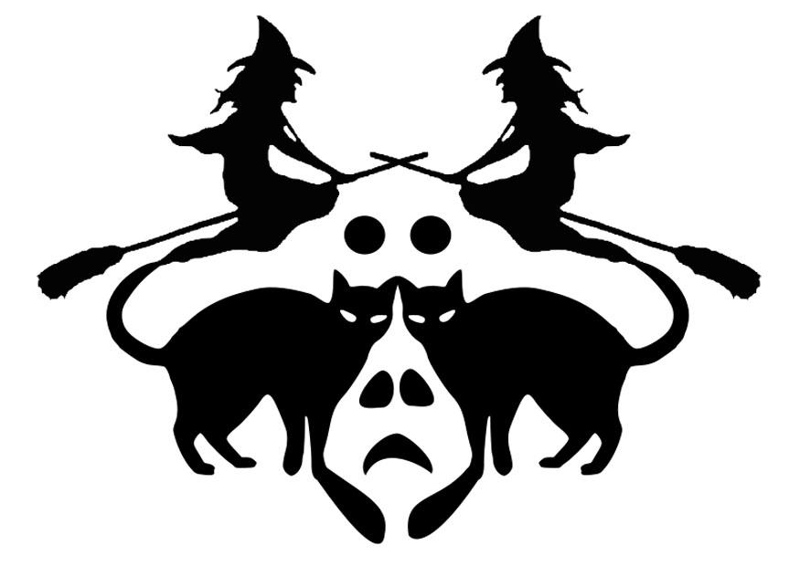 witches with black cats Coloring page witches with black cats