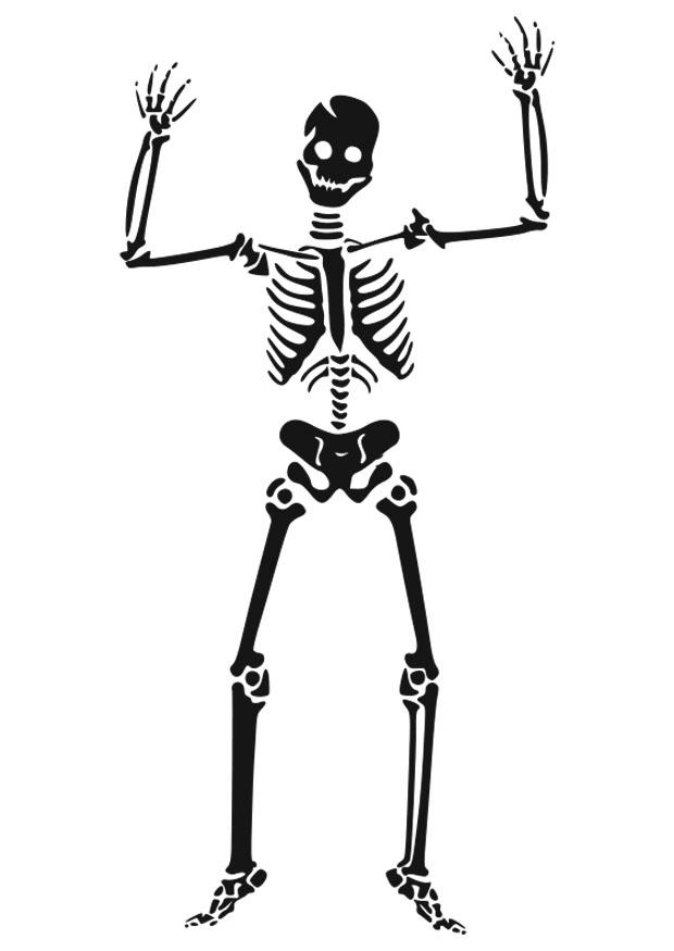 skeleton Coloring page skeleton