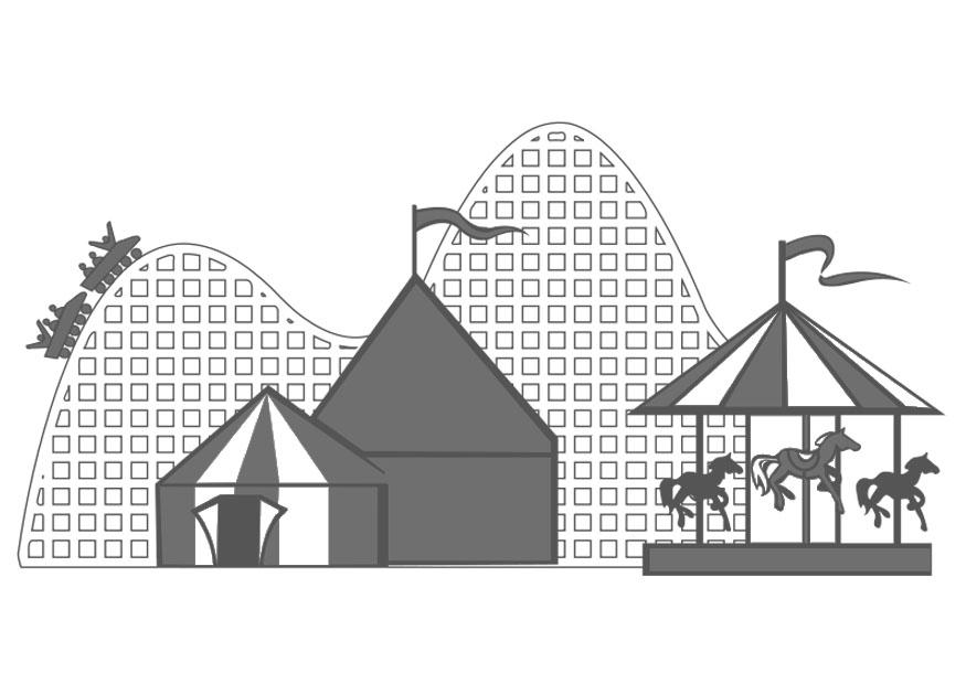 amusement park Coloring page amusement park