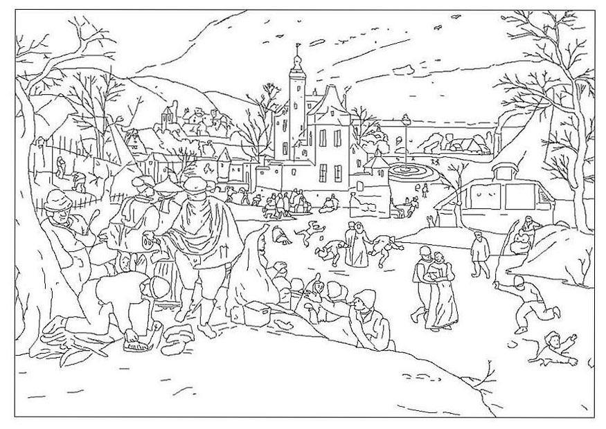 winter - abel grimmer Coloring page winter - abel grimmer