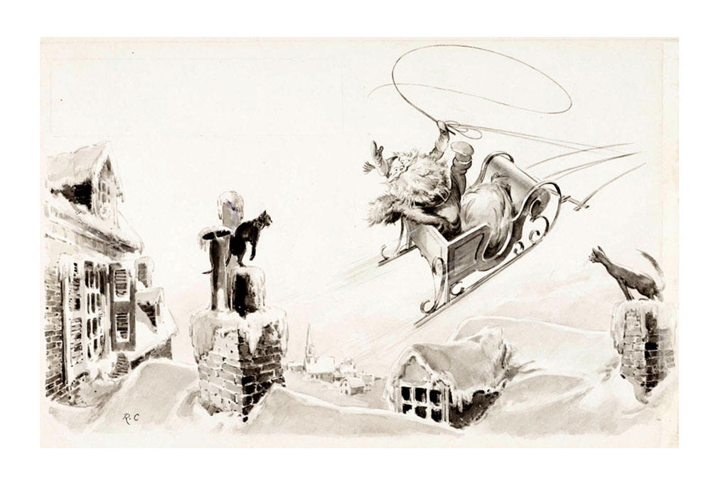 santa claus on sled Image santa claus on sled