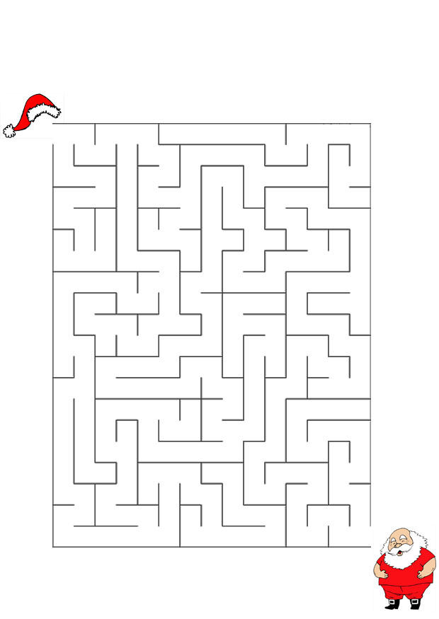 maze santa claus Image maze santa claus