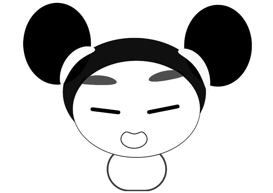 Coloring page chinese girl