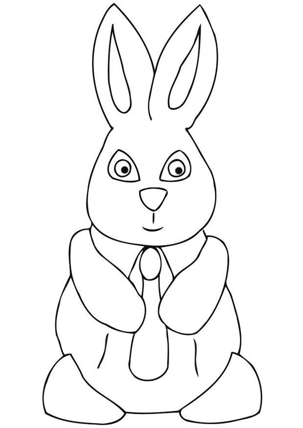 Coloring page easter bunny