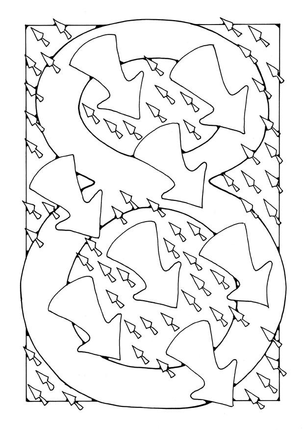 number - 8 Coloring page number - 8