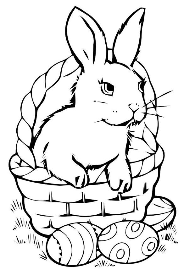 easter basket Coloring page easter basket