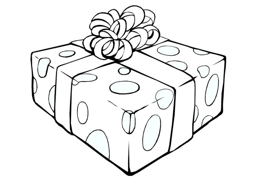 present Coloring page present