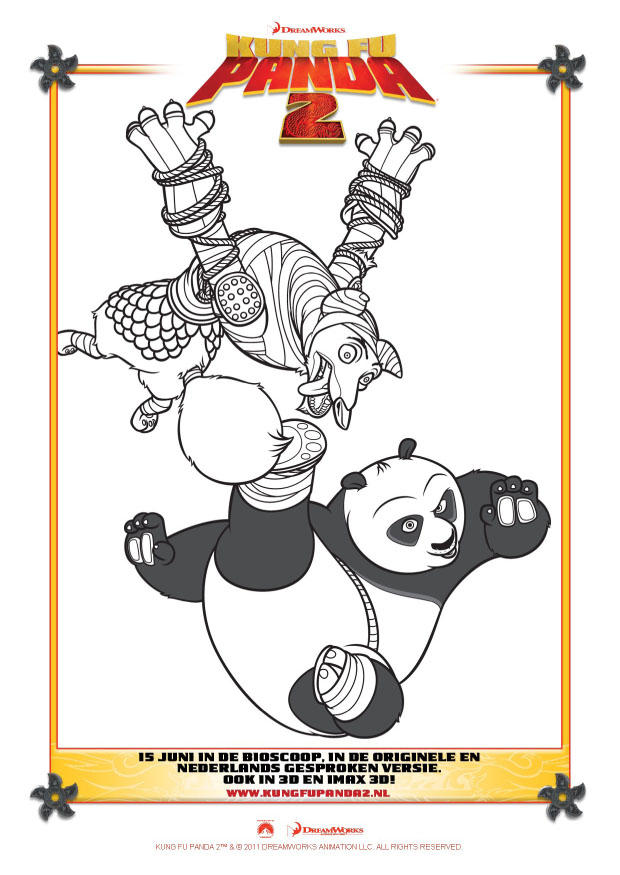 Coloring page kung fu panda 2