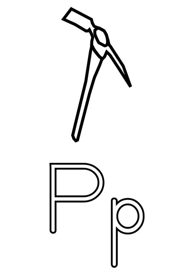 p Coloring page p