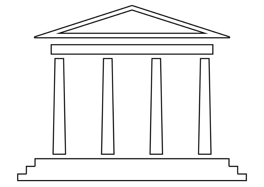 Coloring page temple