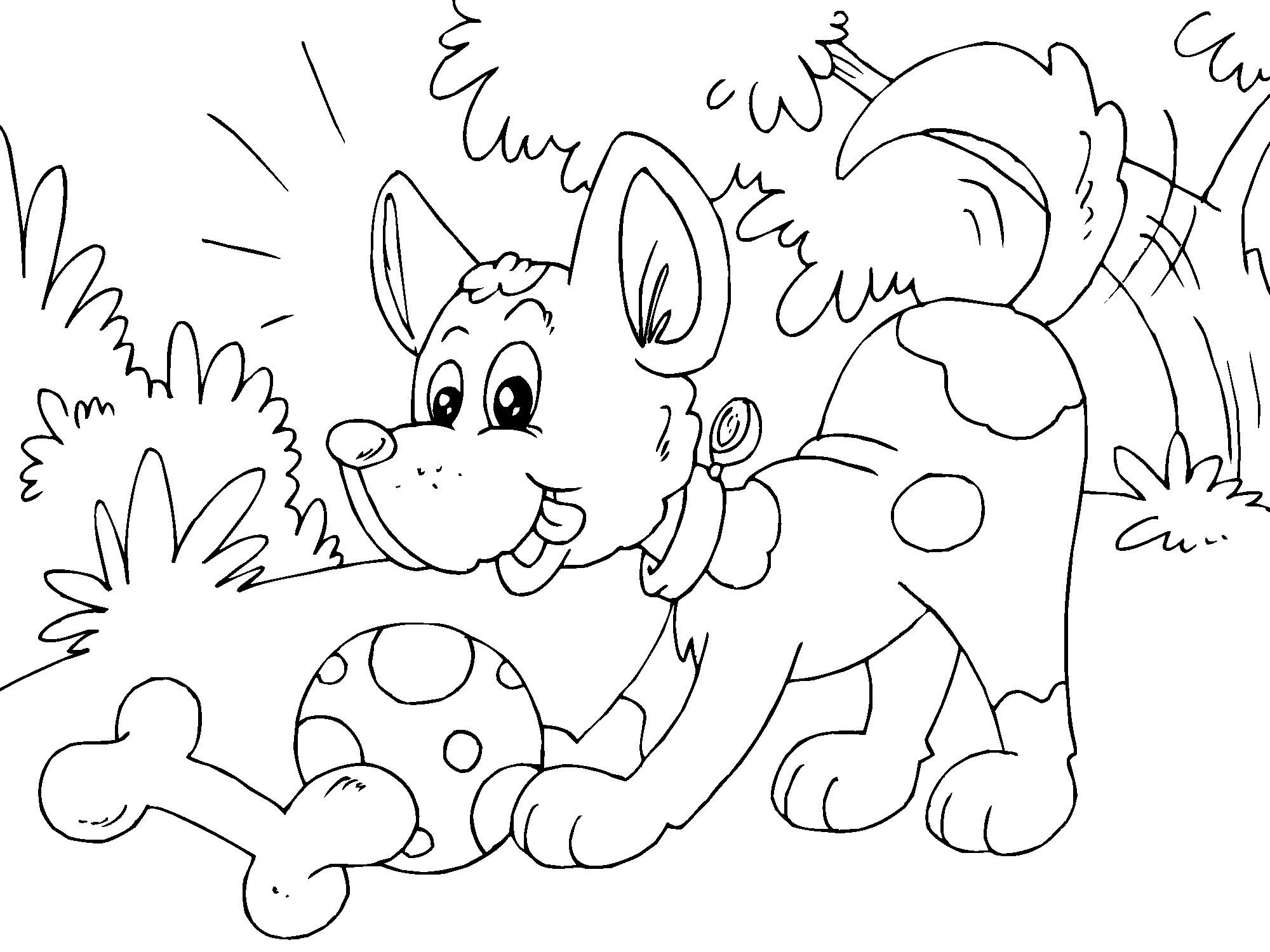 Coloring page puppy